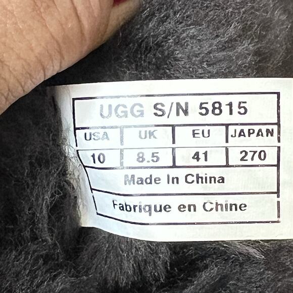 UGG Australia Brown Suede Tall Winter Boots Sheepskin Lining Women Sz 10 Pull On - Picture 10 of 11